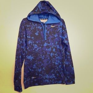 Nike Therma Fit Blue Camo Hoodie Size Small